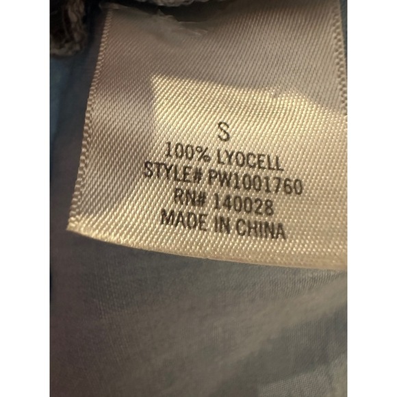 Harper Heritage Women's Chambray Button Down Tie Front Short Sleeve Top - Picture 5 of 5